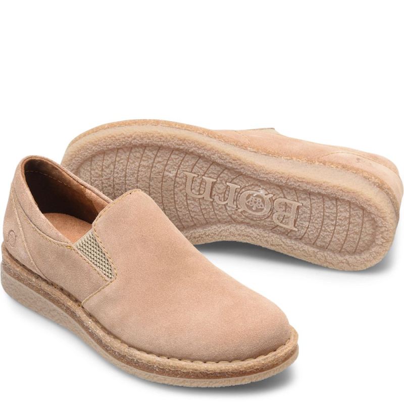 Born Women's Palma Slip-Ons & Lace-Ups - Natural Sand Suede (Tan