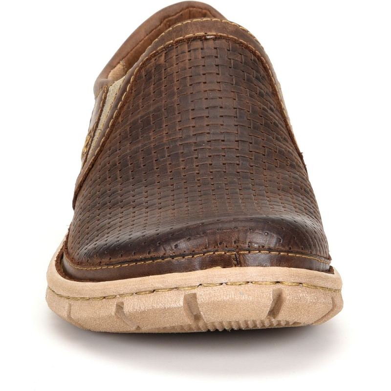 Born Men's Sawyer Slip-Ons & Lace-Ups - Sunset Embossed (Brown)