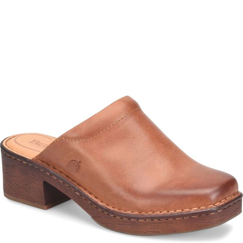 Born Women's Hilary Clogs - Cognac (Brown)