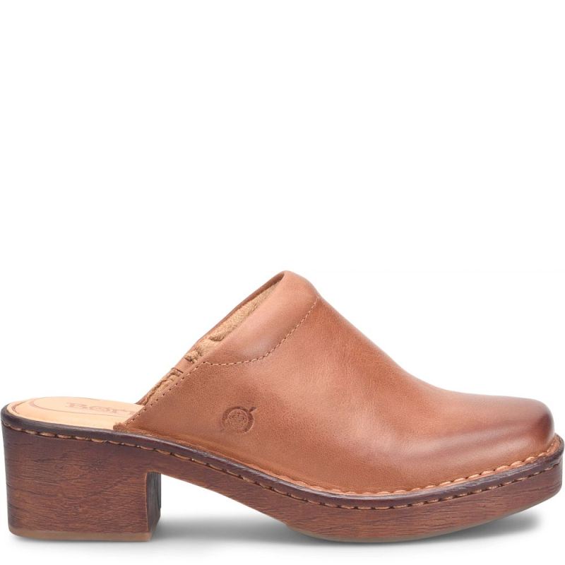 Born Women's Hilary Clogs - Cognac (Brown)