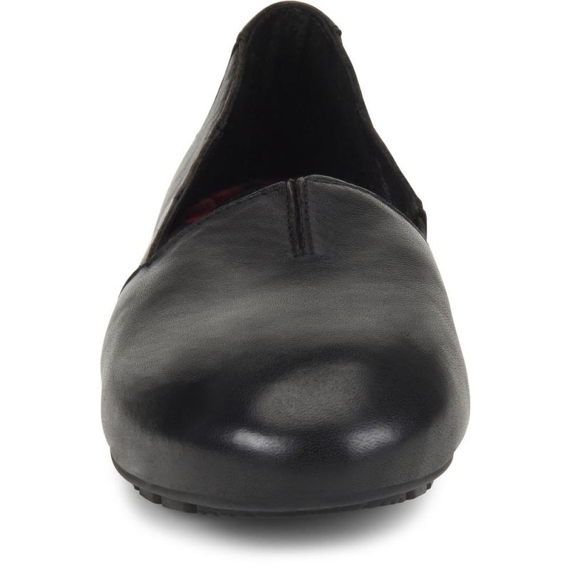 Born Women's Sebra Flats - Black Leather (Black)