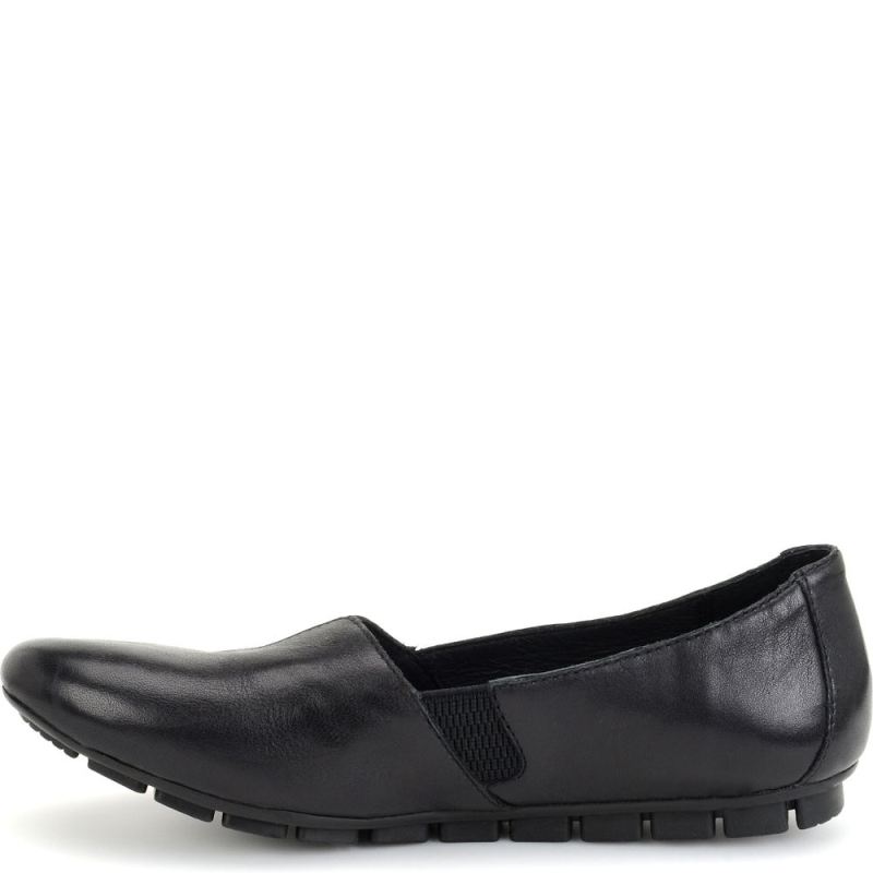 Born Women's Sebra Flats - Black Leather (Black)