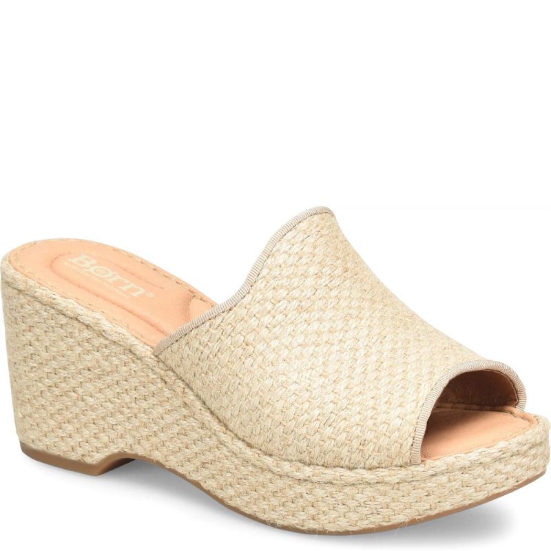 Born Women's Lilah Raffia Sandals - Natural Raffia (Tan)