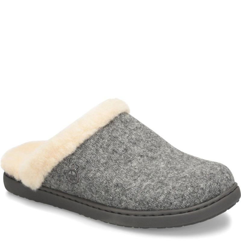 Born Women's Zoe Clogs - Grey Wool Combo (Grey)