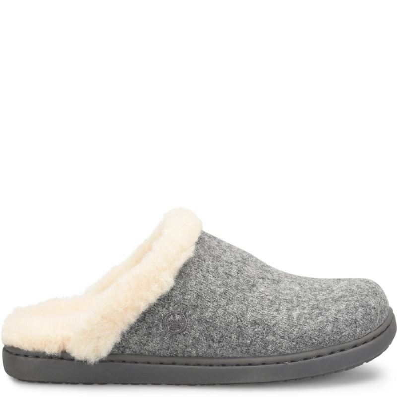 Born Women's Zoe Clogs - Grey Wool Combo (Grey)