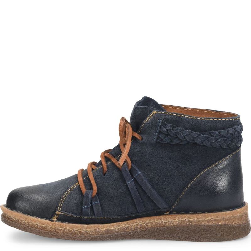 Born Women's Temple II Boots - Navy Indigo Distressed (Blue)