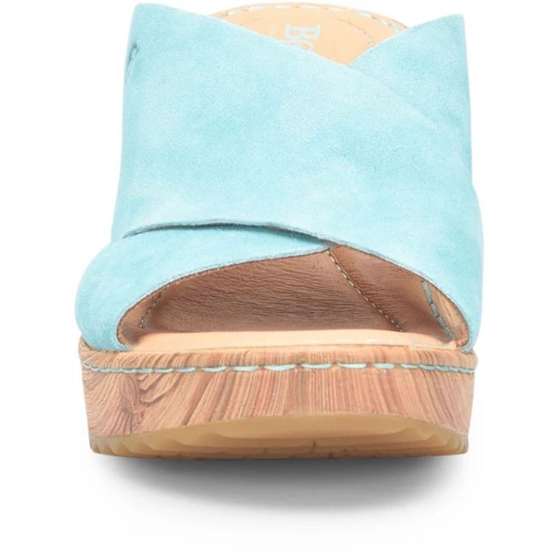 Born Women's Nora Sandals - Turquoise Turchese Suede (Green)