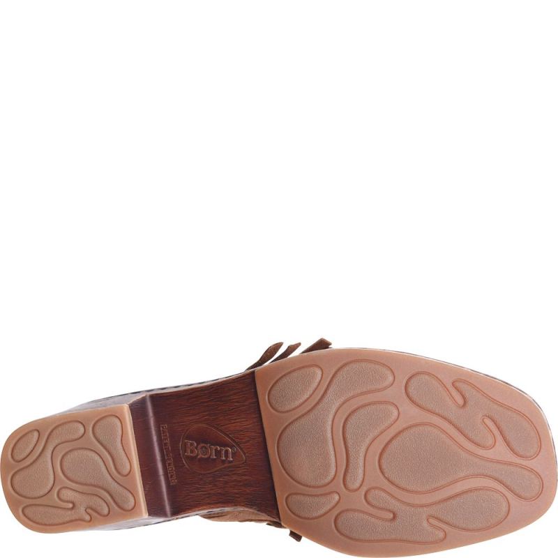 Born Women's Harmony Clogs - Glazed Ginger Distressed (Brown)