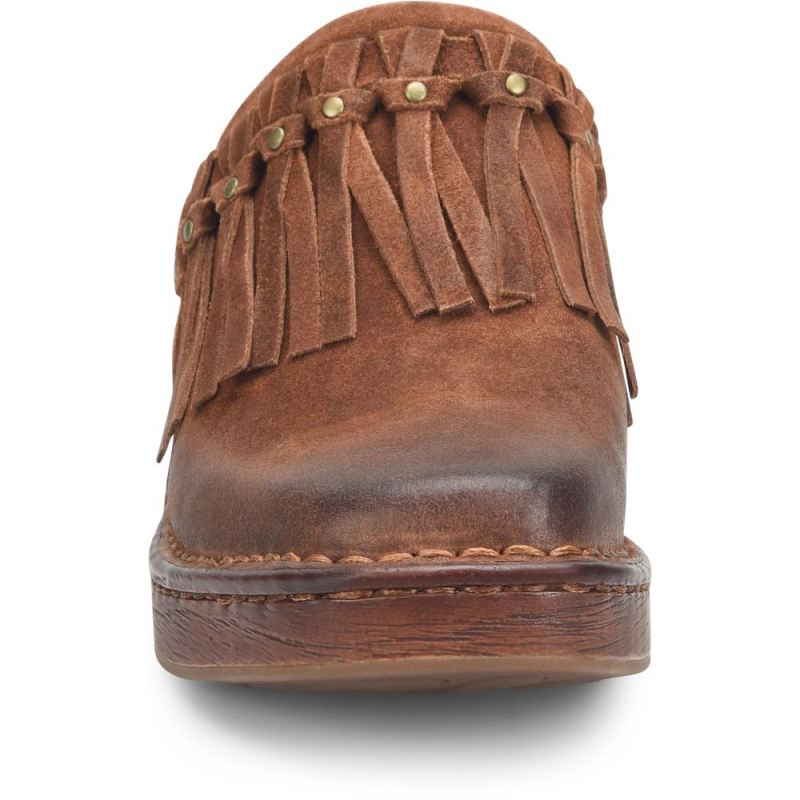 Born Women's Harmony Clogs - Glazed Ginger Distressed (Brown)