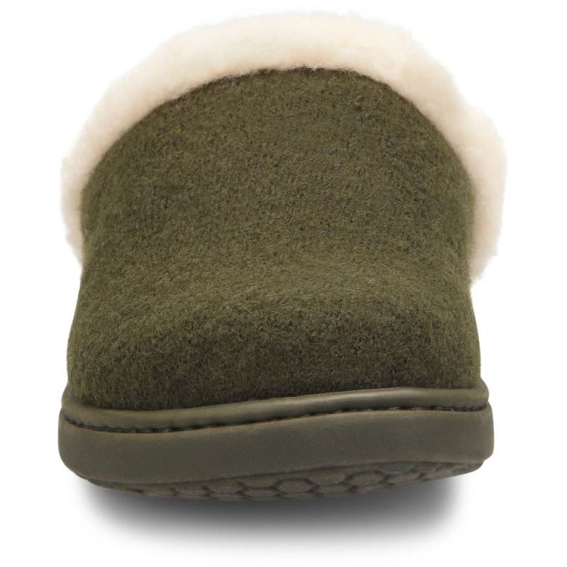 Born Women's Zoe Clogs - Dark Military Wool Combo (Green)