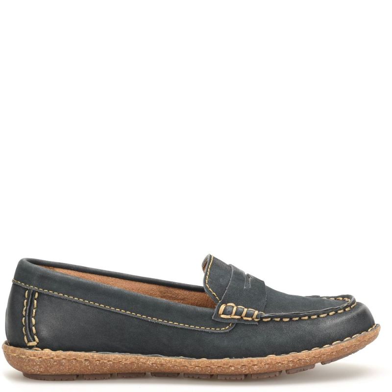 Born Women's Nerina Slip-Ons & Lace-Ups - Navy Sailor Nubuck (Bl