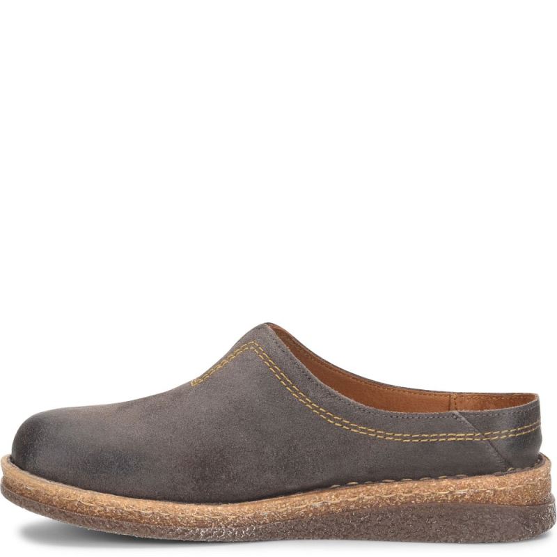 Born Women's Seana Clogs - Dark Concrete Distressed (Grey)