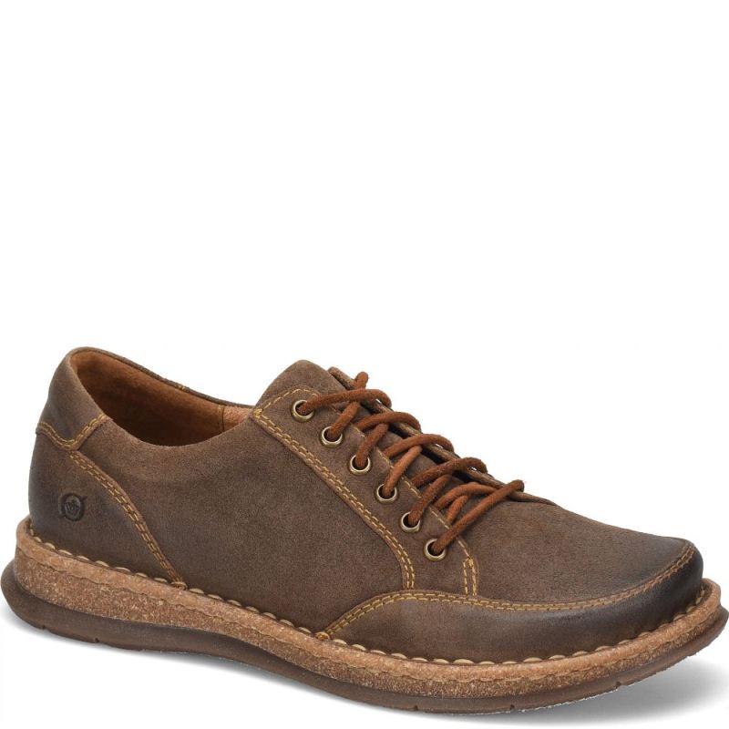 Born Men's Bronson Slip-Ons & Lace-Ups - Taupe Avola Distressed