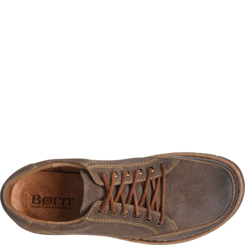 Born Men's Bronson Slip-Ons & Lace-Ups - Taupe Avola Distressed