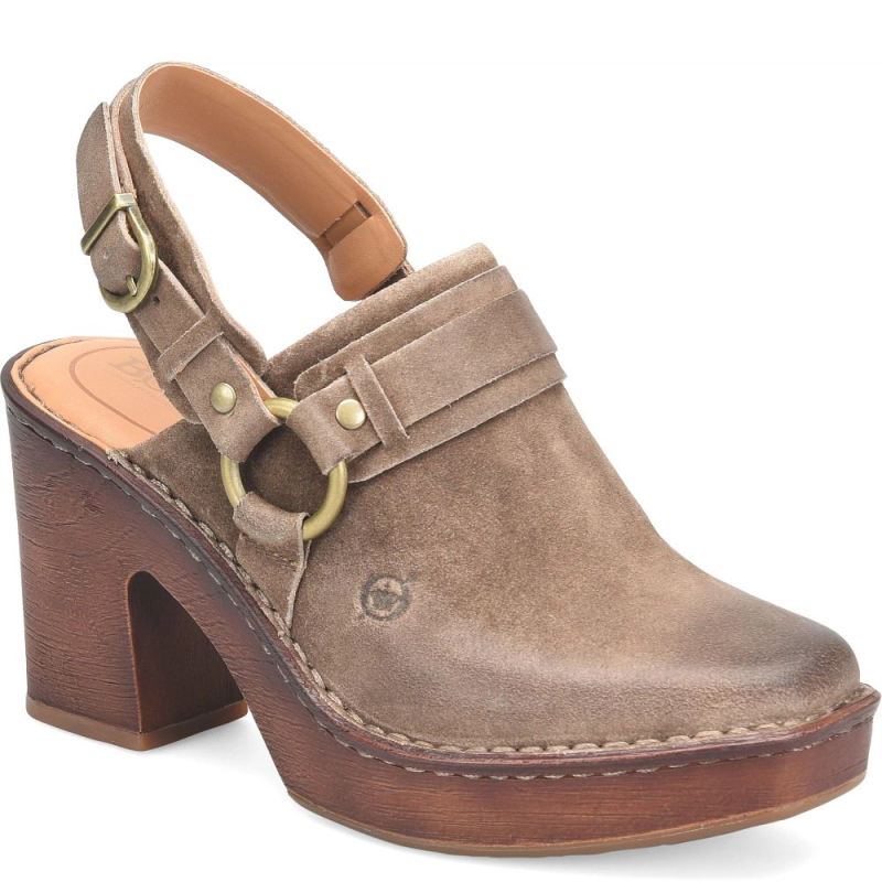 Born Women's Hudson Clogs - Taupe Distressed (Tan)