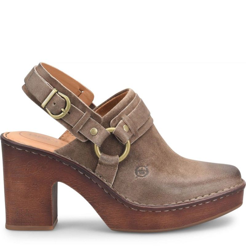 Born Women's Hudson Clogs - Taupe Distressed (Tan)