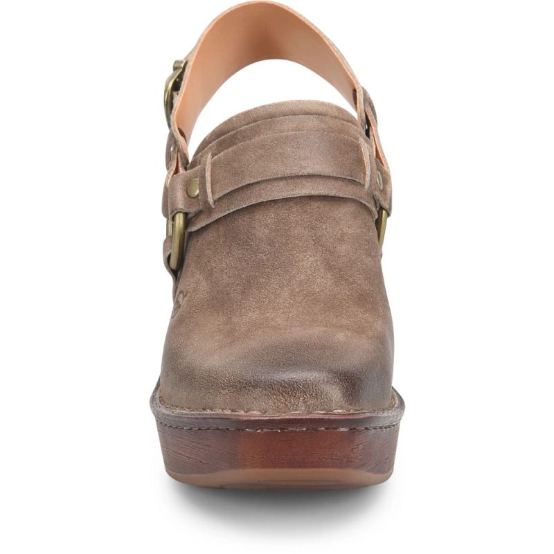 Born Women's Hudson Clogs - Taupe Distressed (Tan)