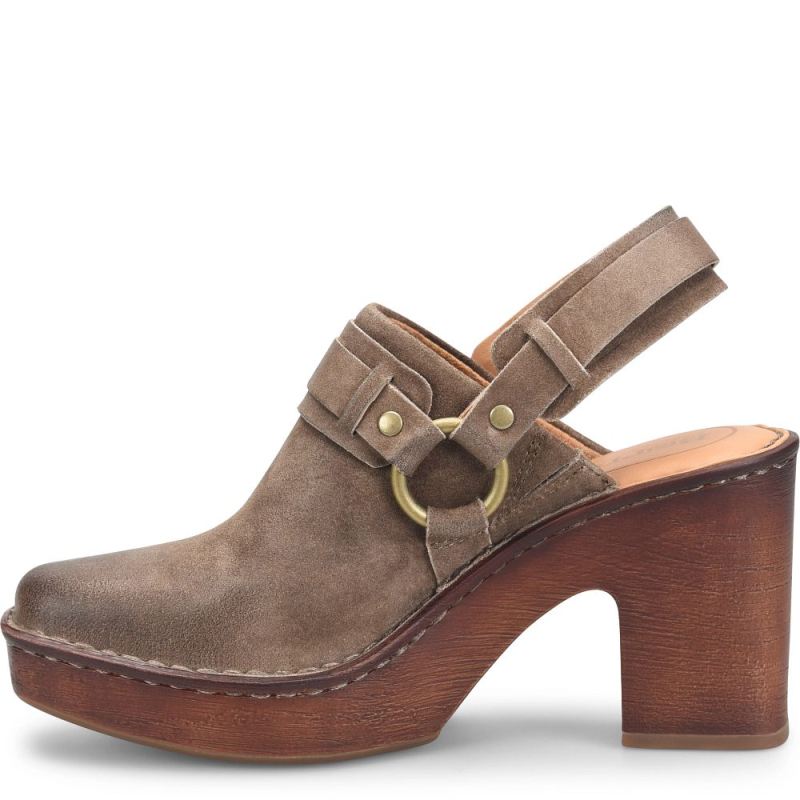 Born Women's Hudson Clogs - Taupe Distressed (Tan)