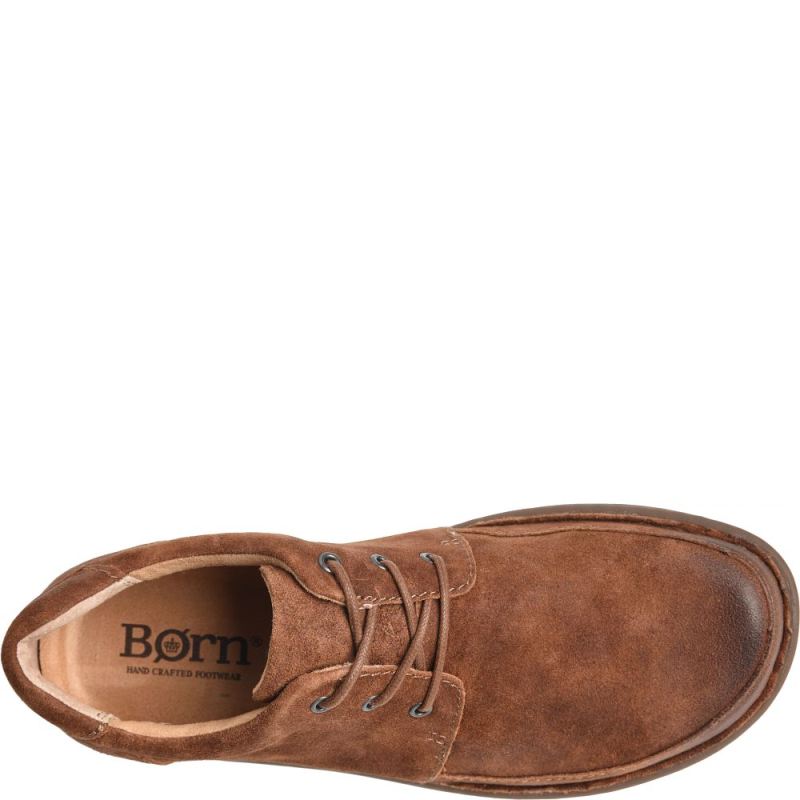 Born Men's Nigel 3-Eye Slip-Ons & Lace-Ups - Rust Tobacco Distre