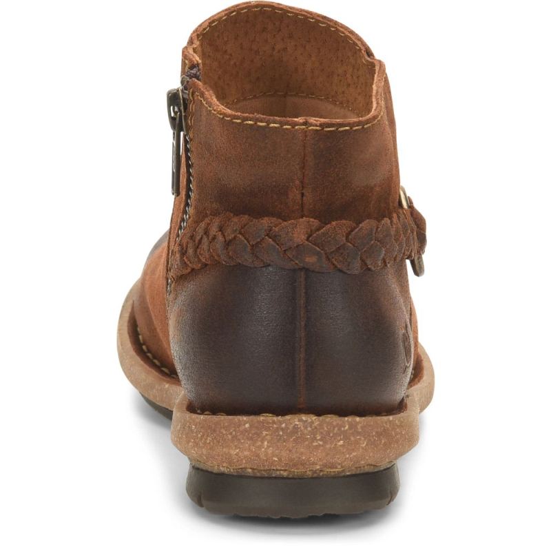 Born Women's Toya Boots - Glazed Ginger Distressed (Brown)