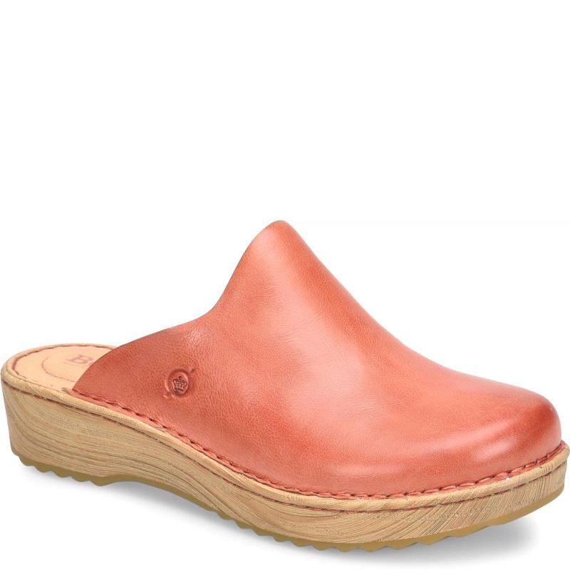 Born Women's Andy Clogs - Rust Cayenne (Red)