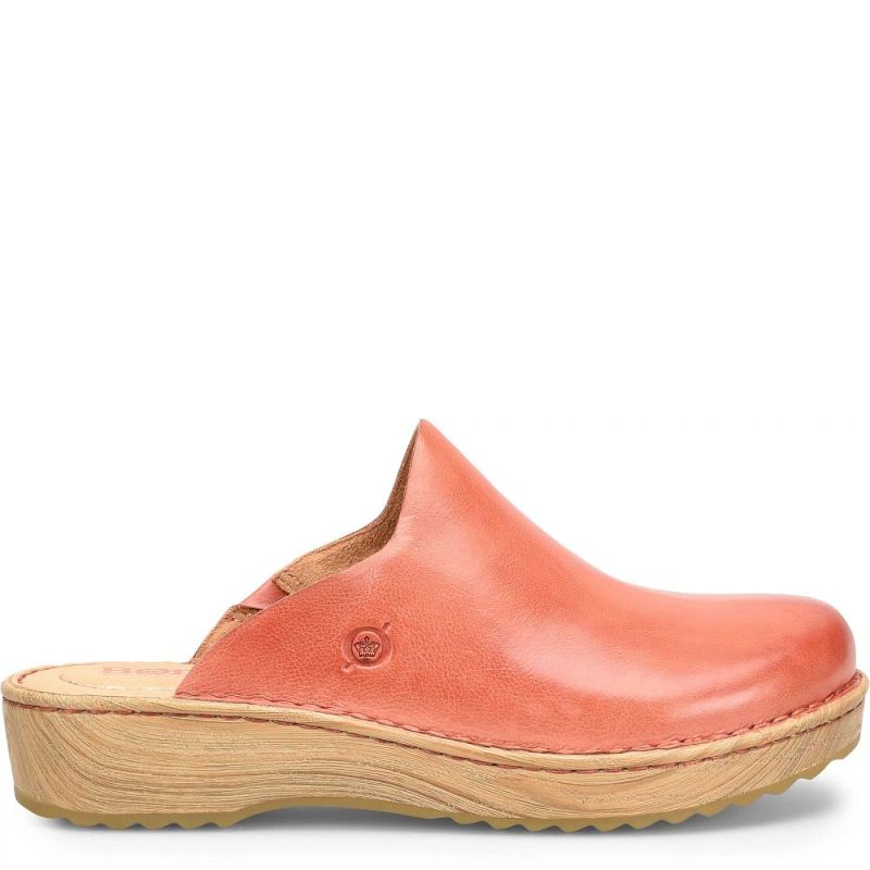 Born Women's Andy Clogs - Rust Cayenne (Red)