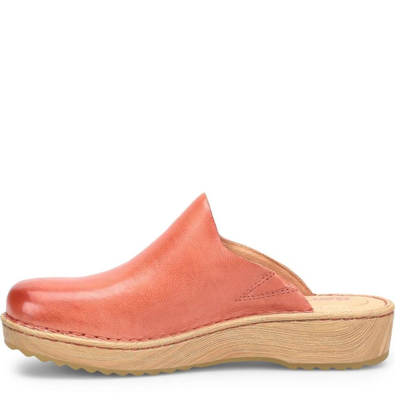 Born Women's Andy Clogs - Rust Cayenne (Red)