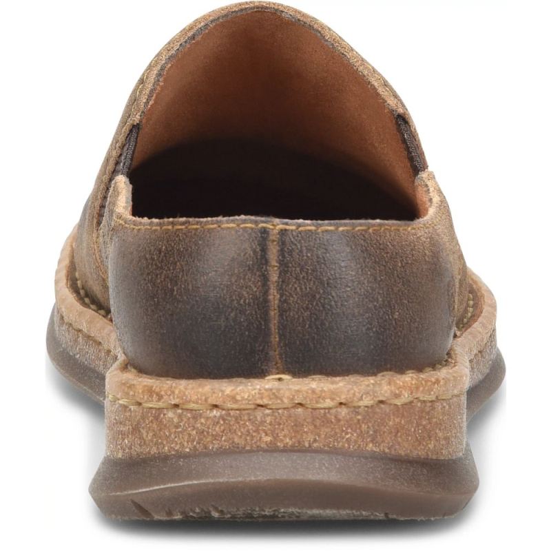 Born Men's Bryson Clog Slip-Ons & Lace-Ups - Taupe Avola distres