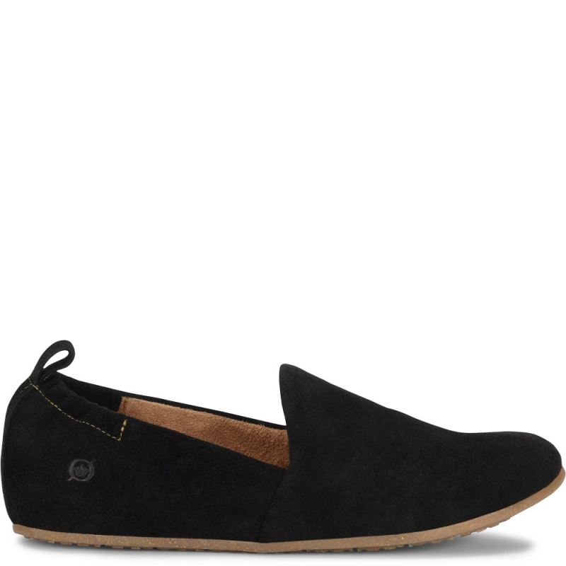 Born Women's Margarite Slip-Ons & Lace-Ups - Black Suede (Black)