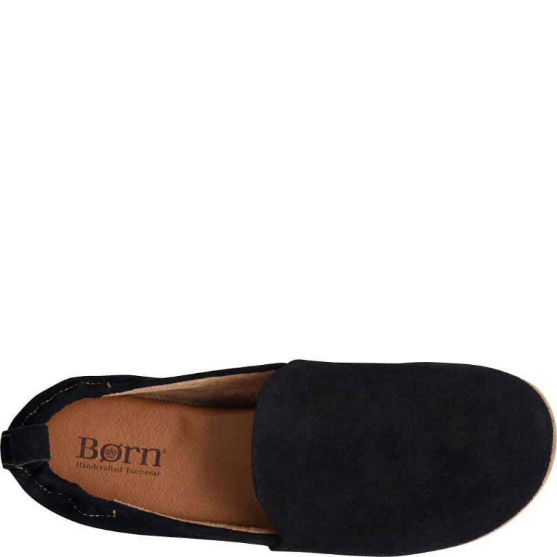 Born Women's Margarite Slip-Ons & Lace-Ups - Black Suede (Black)