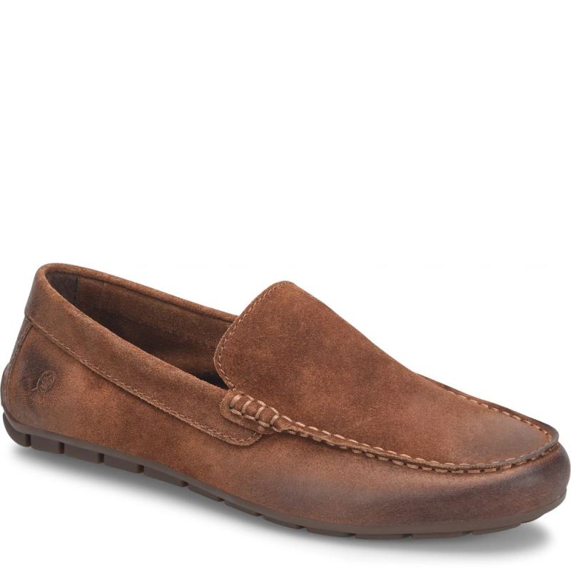 Born Men's Allan Slip-Ons & Lace-Ups - Rust Tobacco Distressed (