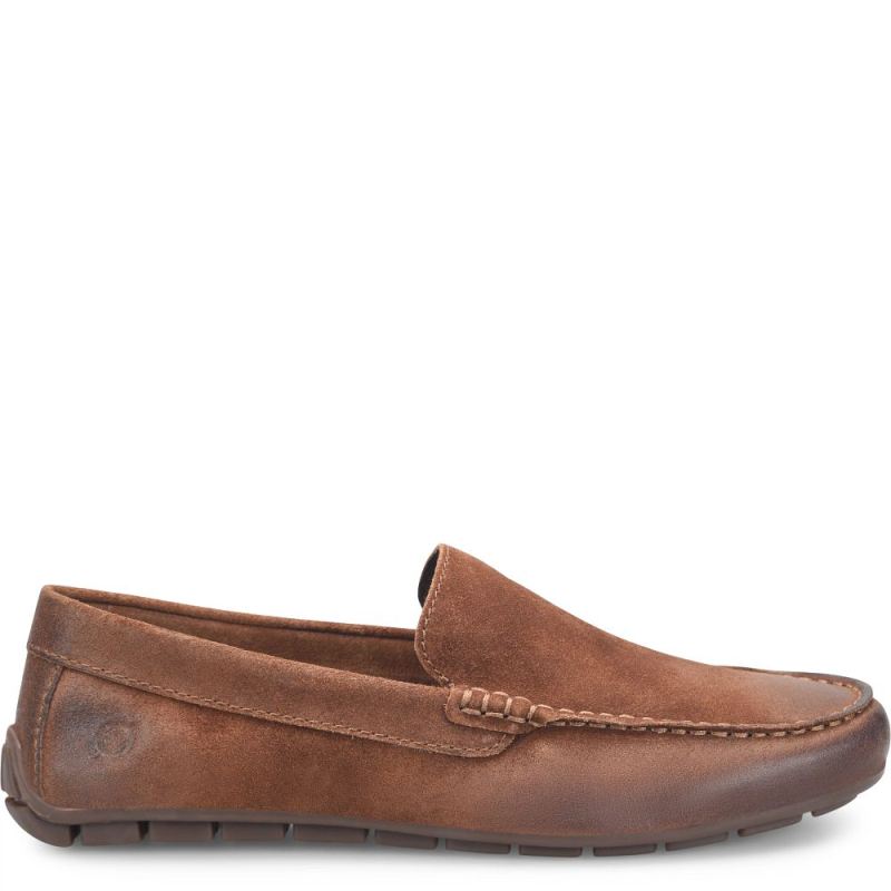 Born Men's Allan Slip-Ons & Lace-Ups - Rust Tobacco Distressed (