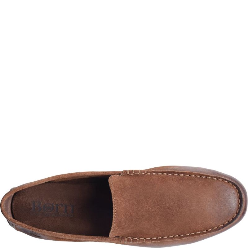 Born Men's Allan Slip-Ons & Lace-Ups - Rust Tobacco Distressed (