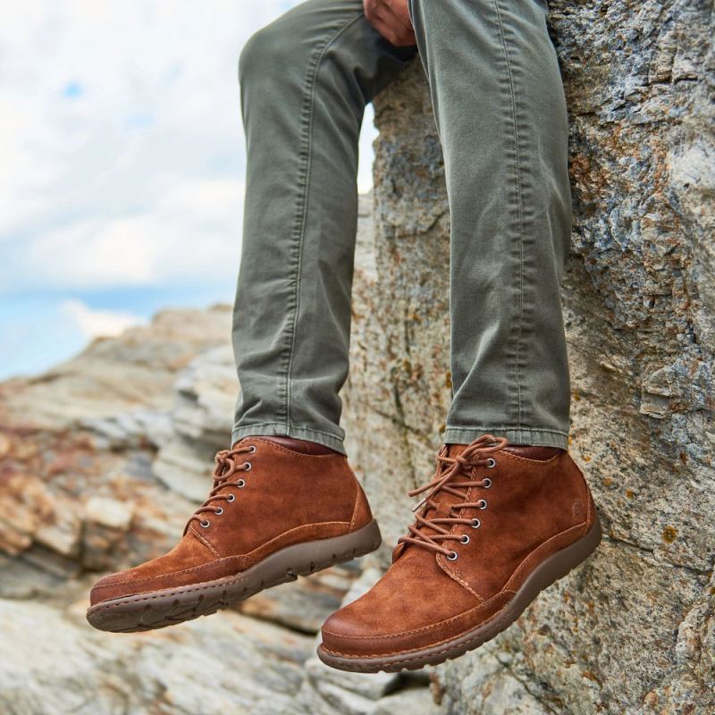 Born Men's Nigel Boots - Rust Tobacco Distressed (Brown)