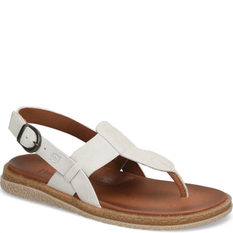 Born Women's Cammie Sandals - Light Grey Fog Suede (Grey)