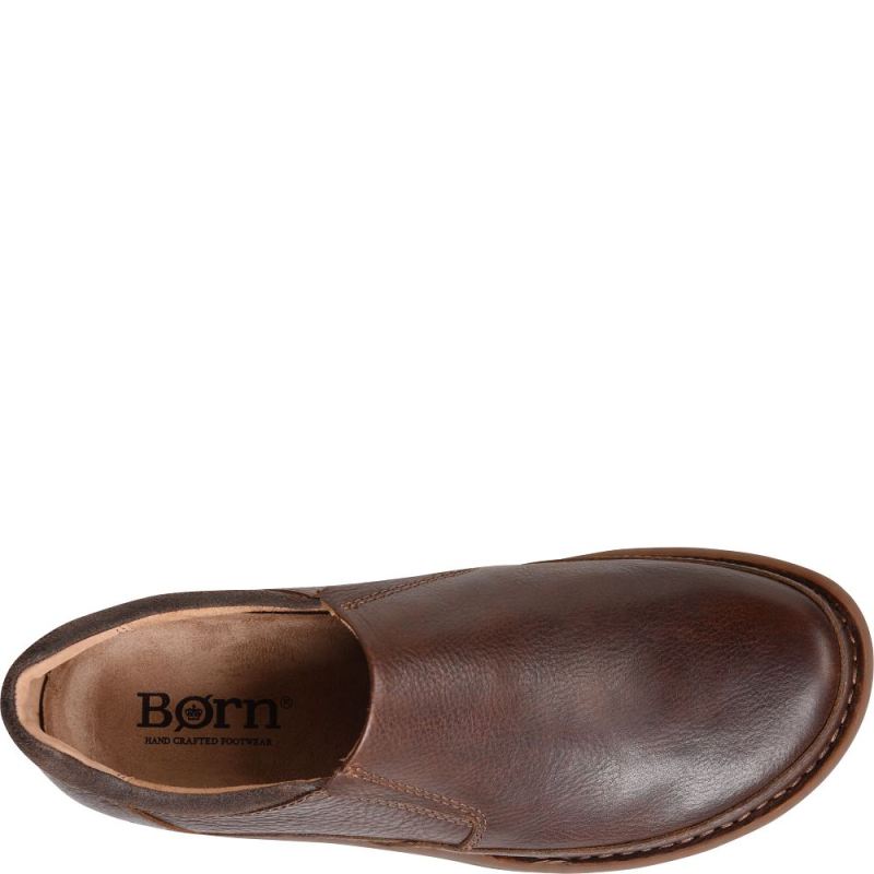 Born Men's Nigel Slip On Slip-Ons & Lace-Ups - Dark Brown (Brown