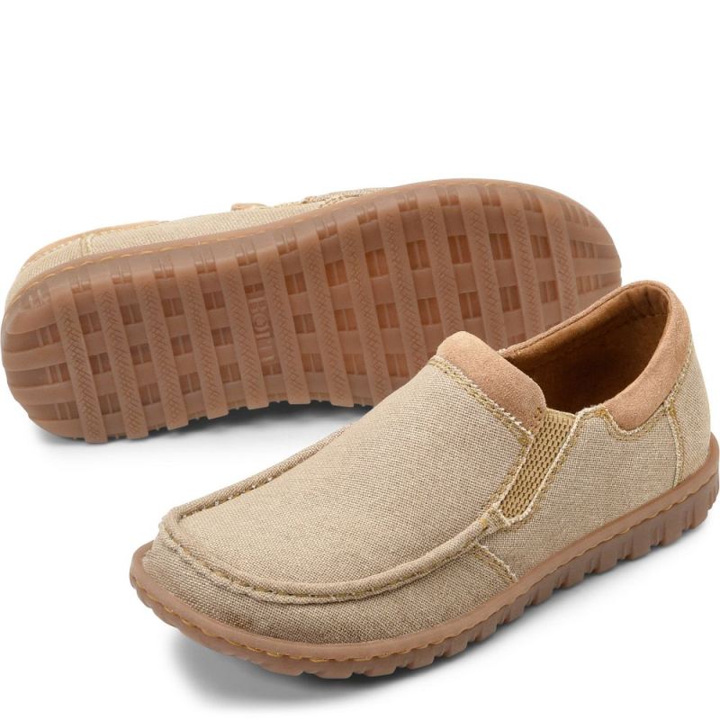 Born Men's Gudmund Slip-Ons & Lace-Ups - Natural Canvas (Tan)