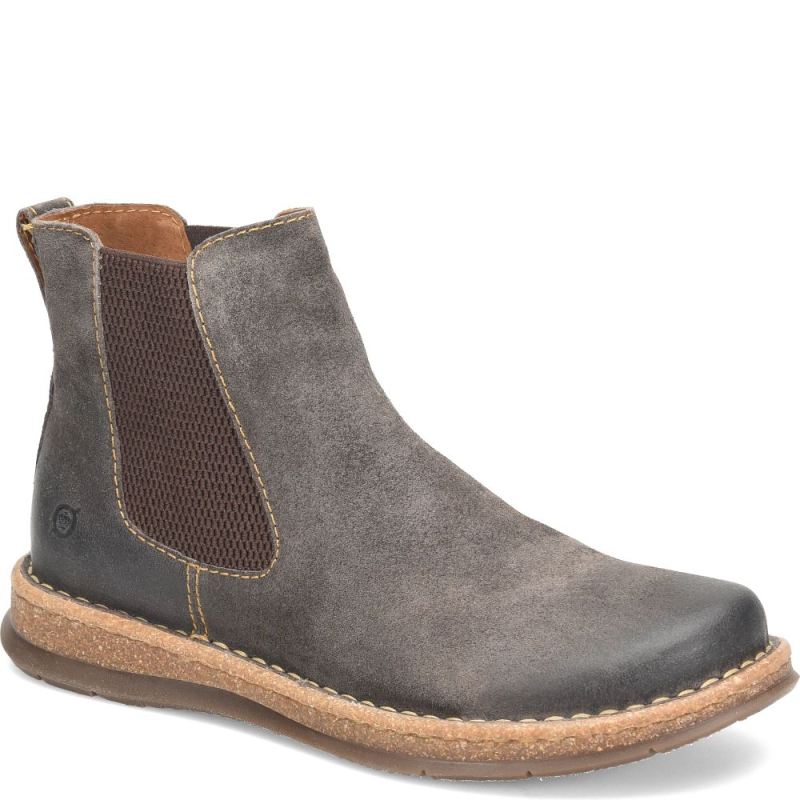 Born Men's Brody Boots - Dark Concrete Distressed (Grey)