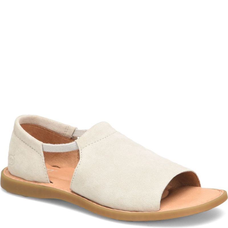 Born Women's Cove Modern Sandals - Cream Porcellana Suede (White