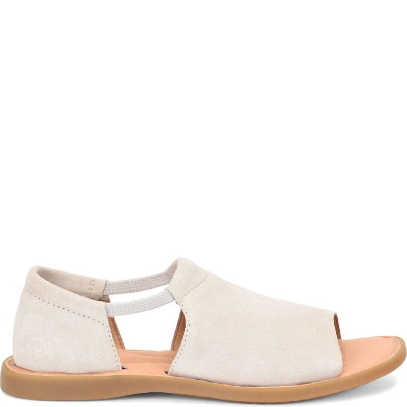 Born Women's Cove Modern Sandals - Cream Porcellana Suede (White