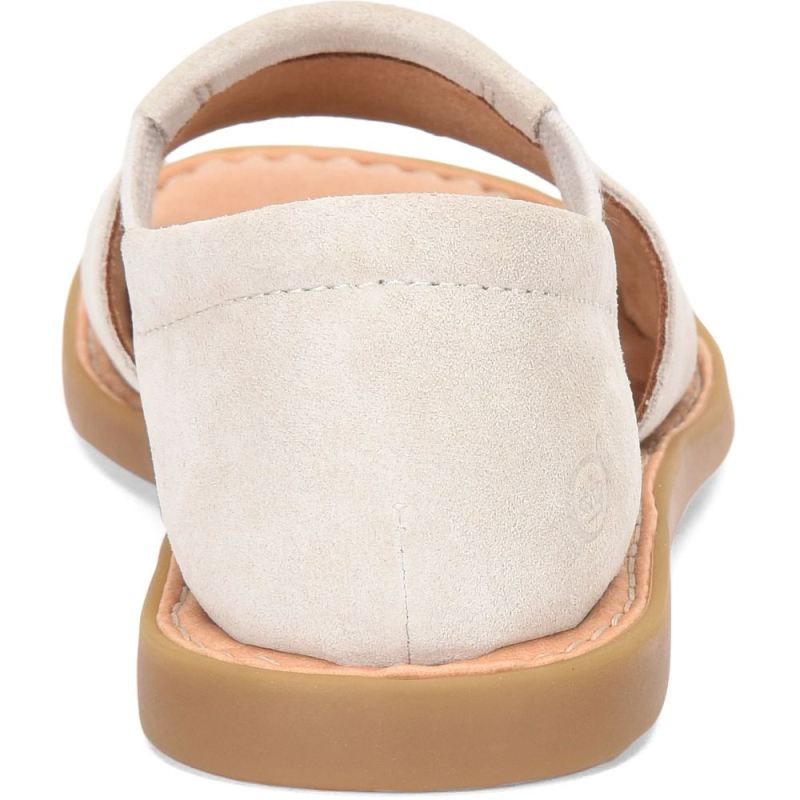 Born Women's Cove Modern Sandals - Cream Porcellana Suede (White