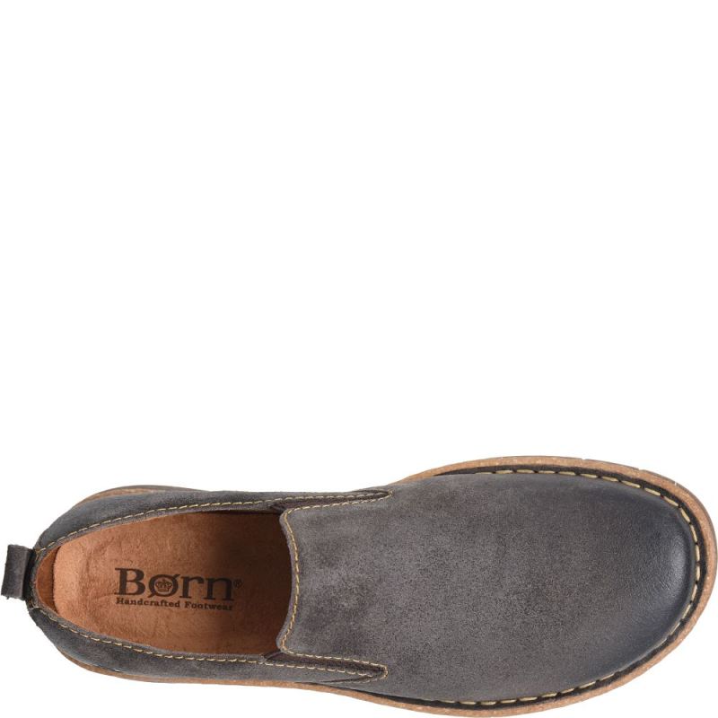 Born Men's Bryson Slip-Ons & Lace-Ups - Dark Concrete Distressed