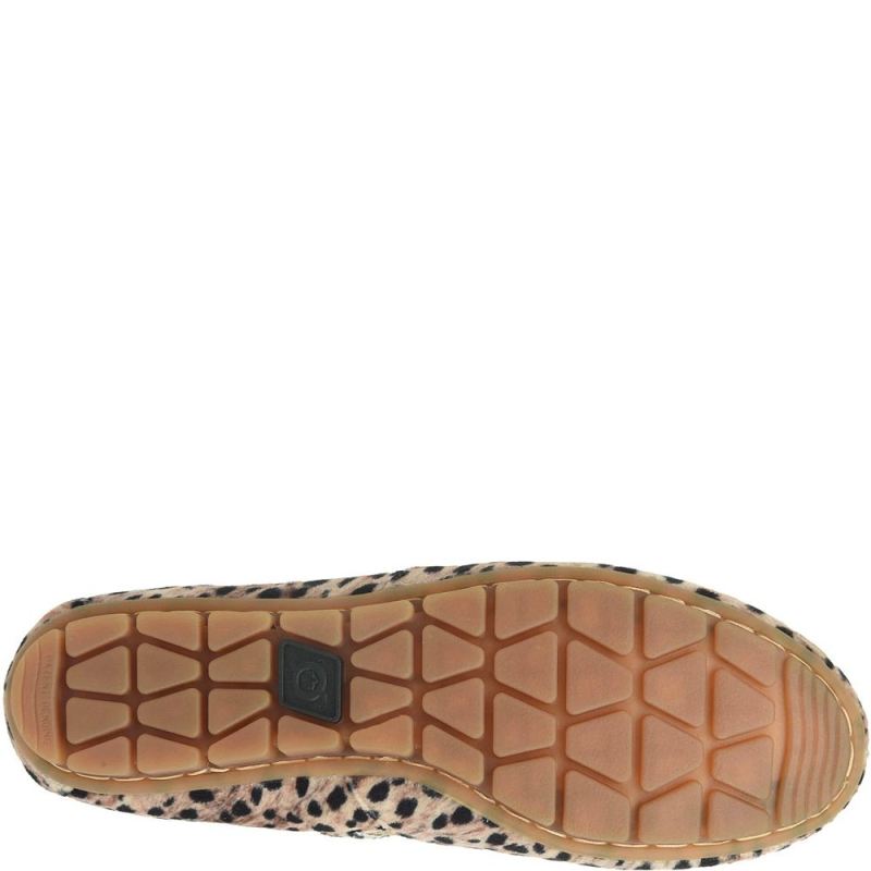 Born Women's Sebra Flats - Black Natural Leopard (Animal Print)