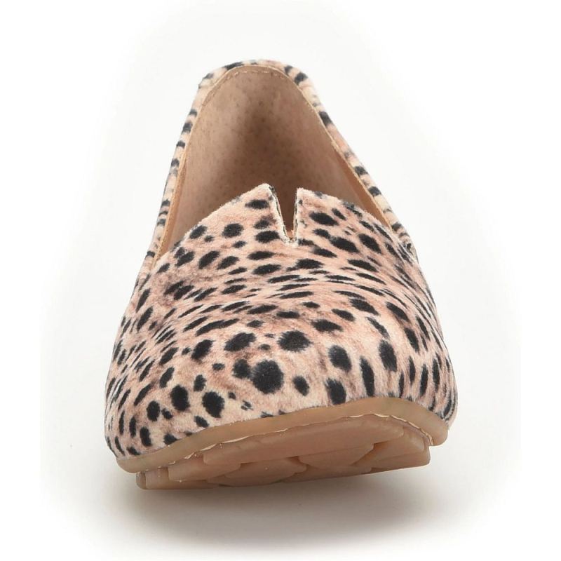 Born Women's Sebra Flats - Black Natural Leopard (Animal Print)