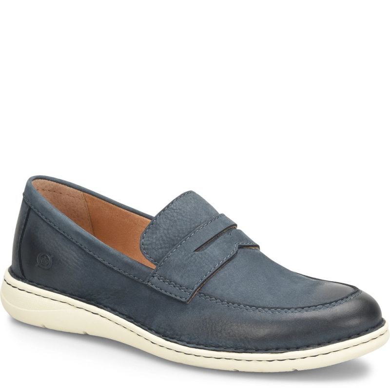 Born Men's Taylor Slip-Ons & Lace-Ups - Navy Blue Night Nubuck (