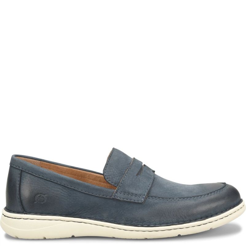 Born Men's Taylor Slip-Ons & Lace-Ups - Navy Blue Night Nubuck (