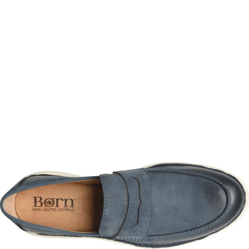 Born Men's Taylor Slip-Ons & Lace-Ups - Navy Blue Night Nubuck (