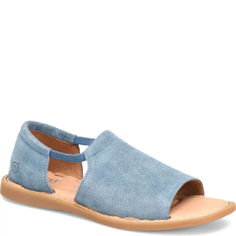 Born Women's Cove Modern Sandals - Jeans Suede (Blue)