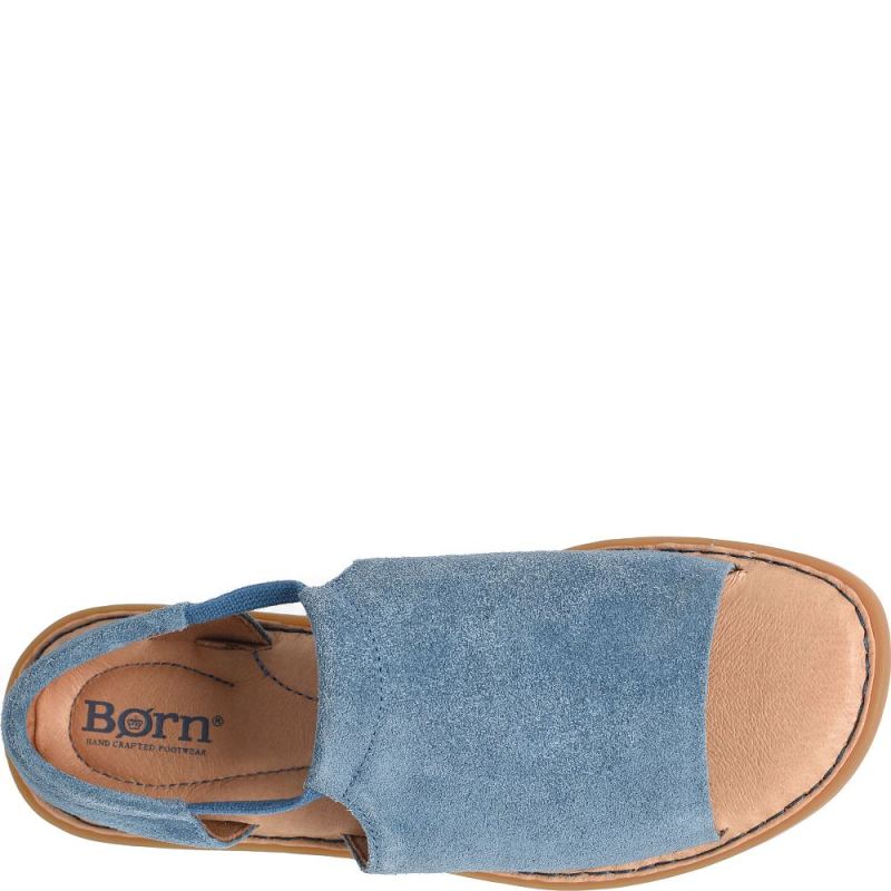 Born Women's Cove Modern Sandals - Jeans Suede (Blue)