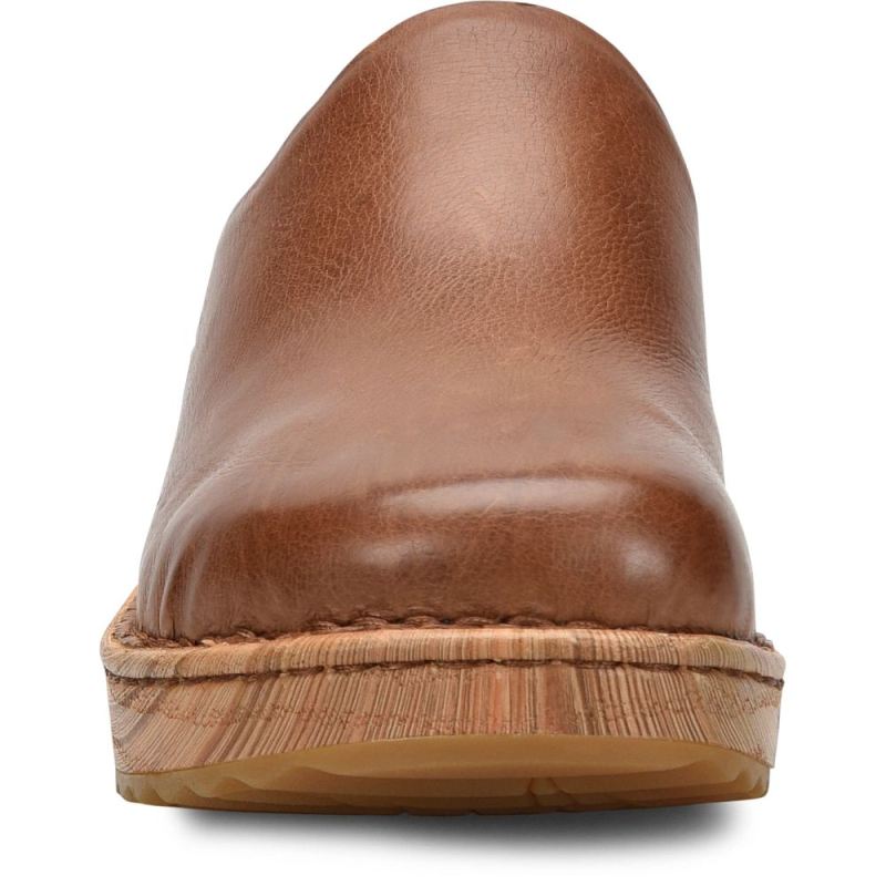 Born Women's Andy Clogs - Luggage (Brown)